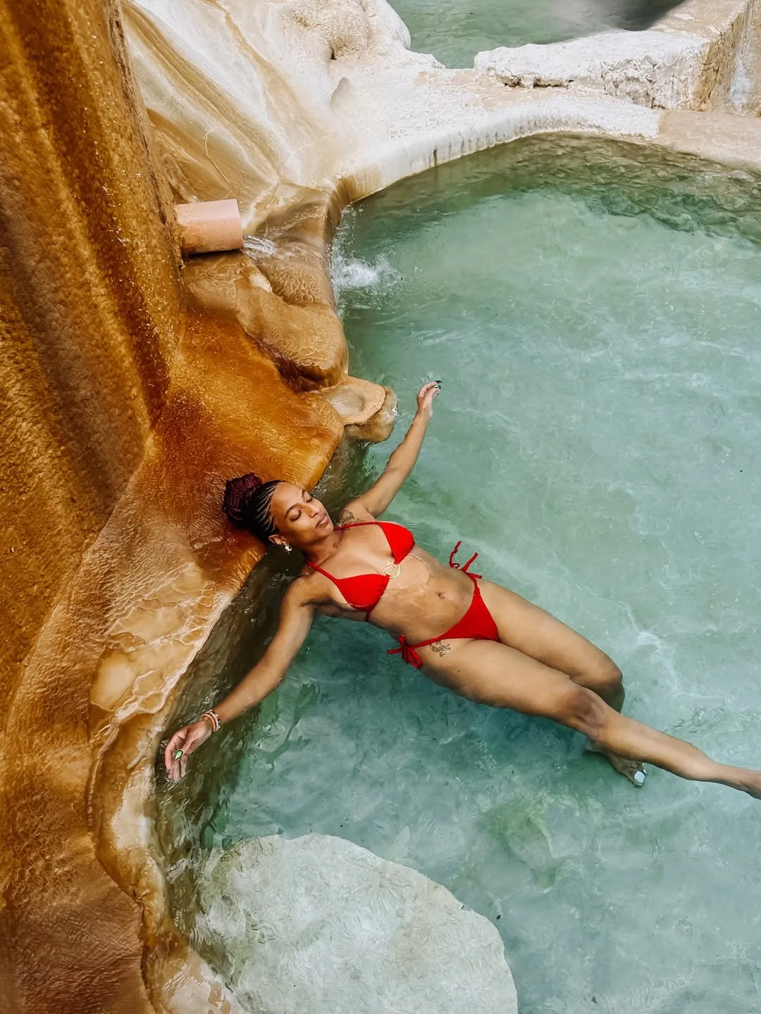 View of the upper thermal pools from above
